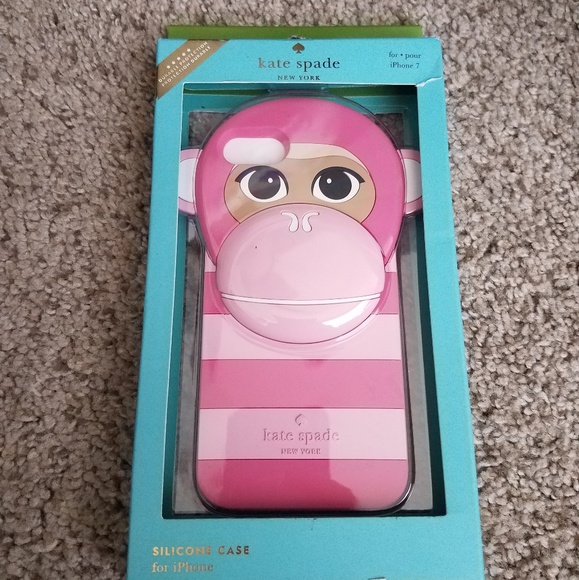 Kate spade pink monkey silicone case